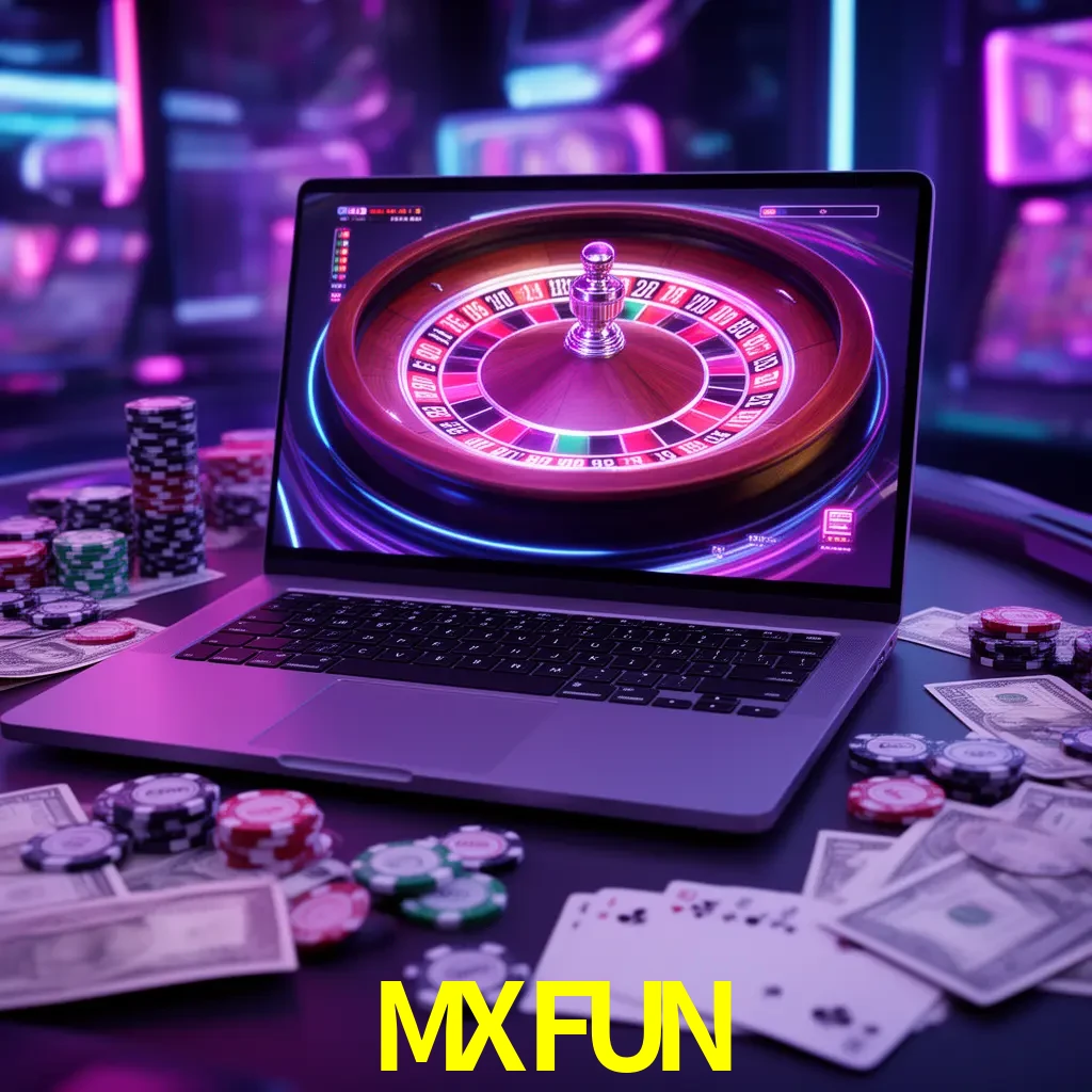 Centro móvil MXFUN con casino, cajero, bonos, app y acceso de cuenta para México